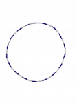 Yemaya Necklace 15", Set/12 (White/Blue)
