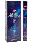 7 Chakras Incense Sticks, HEM Hex Pack - 6 Boxes x 20 Sticks