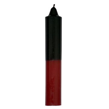 2 Color Reversible Black/Red Jumbo Candle 9", Each