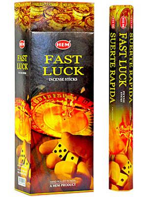 Fast Luck Incense Sticks, Hex Pack - 6 Boxes of 20 Sticks (120 Sticks)