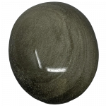 Obsidian Polished Palmstone 1-3/8" x 2", Gold Sheen, Each