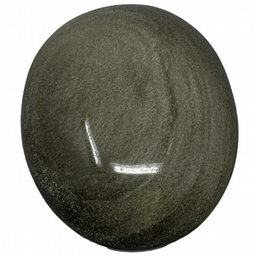 Obsidian Polished Palmstone 1-3/8" x 2", Gold Sheen, Each