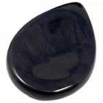 Obsidian Polished Worry Stone 1-1/4" x 2", Peacock, Each