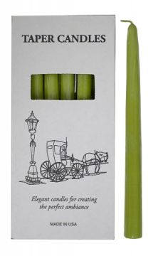 Lemongrass Taper Candles 10", Box of 12