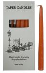 Orange Taper Candles 10", Box of 12