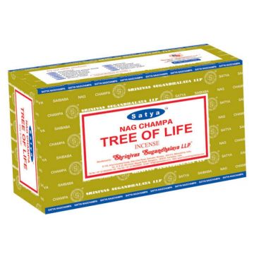 Tree of Life Incense Sticks 15 Gram, Satya  (12 Boxes of 15 Sticks = 180 Sticks)