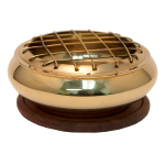 Brass Charcoal Burner w/coaster 1-1/2" Tall x 3" Dia.,  Each