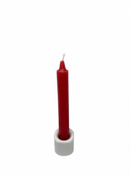 White Ceramic Household Candle Holder 3/4", Pack of 5
