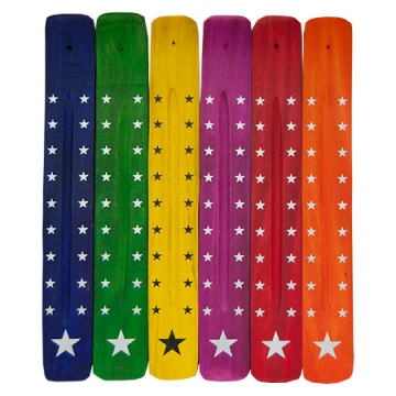 Wood Ash Catcher 10" - Colored Star (IH-22), Pack/12