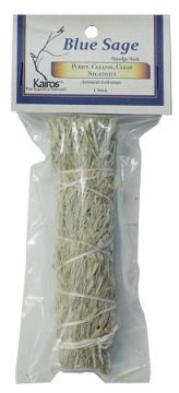 Blue Sage Smudge Stick 4",  Kairos Packaged (6 Pack)