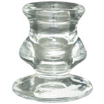 Cadet Taper Holder 3/4" x 2.5", Clear Glass