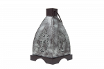 Candle Lantern - Buddha, Rustic Silver 4.5" x 8", (MP-2030) Each