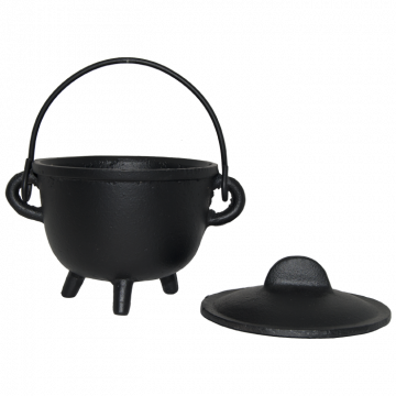 Cast Iron Cauldron w/ Lid 4.5" Plain