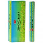 Lemongrass Incense Sticks, HEM Hex Pack - 6 Boxes x 20 Sticks