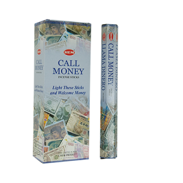 Call Money Incense Sticks, HEM Hex Pack - 6 Boxes x 20 Sticks