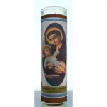 St. Anthony Labeled 7 Day Candle, Brown
