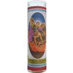 St. Michael Labeled 7 Day Candle, Red