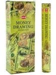 Money Drawing Incense Sticks, HEM Hex Pack - 6 Boxes x 20 Sticks