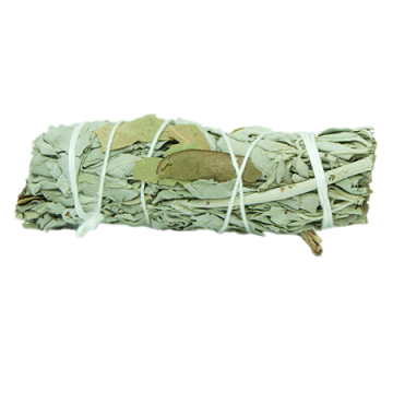 White Sage & Bay Leaf Smudge Stick - Small 4" (6 Pack)