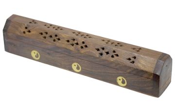 Coffin Box w/Storage - Natural Yin Yang (CB-30), Each