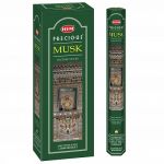 Precious Musk Incense Sticks, HEM Hex Pack - 6 Boxes x 20 Sticks