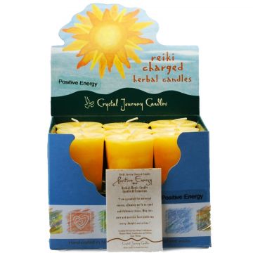 Positive Energy Herbal Votive Candles, Box/18