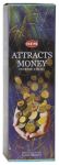 Attracts Money Incense Sticks, HEM Square Pack - 25 Boxes x 8 Sticks