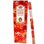 Precious Flower Incense Sticks, HEM Square Pack - 25 Boxes x 8 Sticks