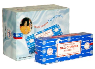 Nag Champa Incense Sticks 250 Grams, Satya Sai Baba, Each (250 Sticks)