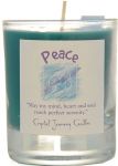 Peace Soy Filled Glass Votive Candle