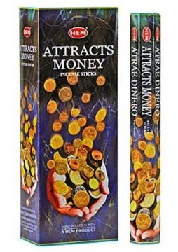 Attracts Money Incense Sticks, Hex Pack - 6 Boxes of 20 Sticks (120 Sticks)