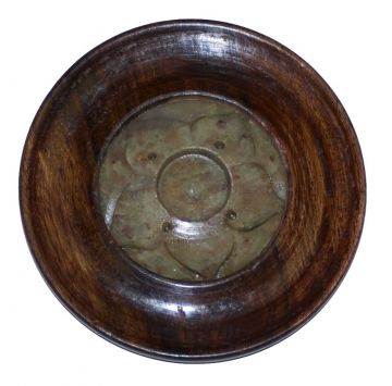 Round Cone & Stick Burner - Wood & Soapstone, Set of 2