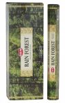 Rain Forest Incense Sticks, HEM Hex Pack - 6 Boxes x 20 Sticks