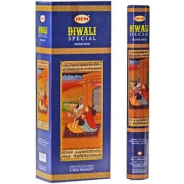 Diwali Special Incense Sticks, Hex Pack - 6 Boxes of 20 Sticks (120 Sticks)