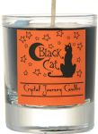 Black Cat Soy Filled Glass Votive Candle