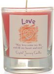 Love Soy Filled Glass Votive Candle