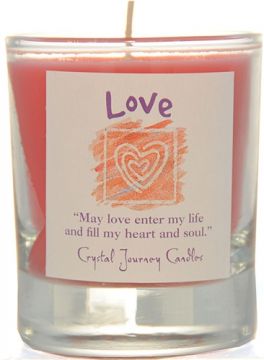 Love Soy Filled Glass Votive Candle