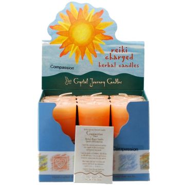 Compassion Herbal Votive Candles, Box/18