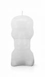 Skull Image Candles 5" - White, Each