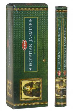 Egyptian Jasmine Incense Sticks, Hex Pack - 6 Boxes of 20 Sticks (120 Sticks)