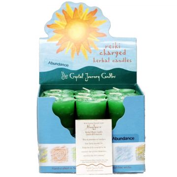 Abundance Herbal Votive Candles, Box/18