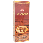 Sandalwood Incense Sticks, HEM Hex Pack - 6 Boxes x 20 Sticks