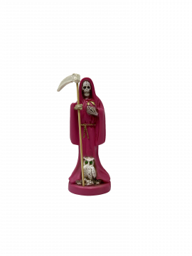 7-8" Santa Muerte Fixed Statue, Pink