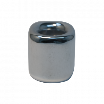 Silver Ceramic Chime Candle Holder 1/2", Pack of 5