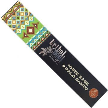 Tribal Soul White Sage & Palo Santo Incense Sticks 15 Gram, Hari Darshan (12 of 15 = 180 Sticks)
