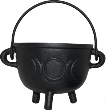 Cast Iron Cauldron 4.5" Triple Moon