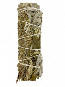 White Sage, Blue Sage & Yerba Santa Smudge Stick - Small 4" (6 Pack)