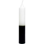 2 Color Reversible White/Black Jumbo Candle 9", Each