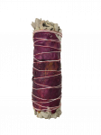 White Sage & Red Rose Petals Smudge Stick - Small 4" (6 Pack)