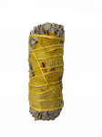 White Sage & Yellow Rose Petals Smudge Stick - Small 4" (6 Pack)
